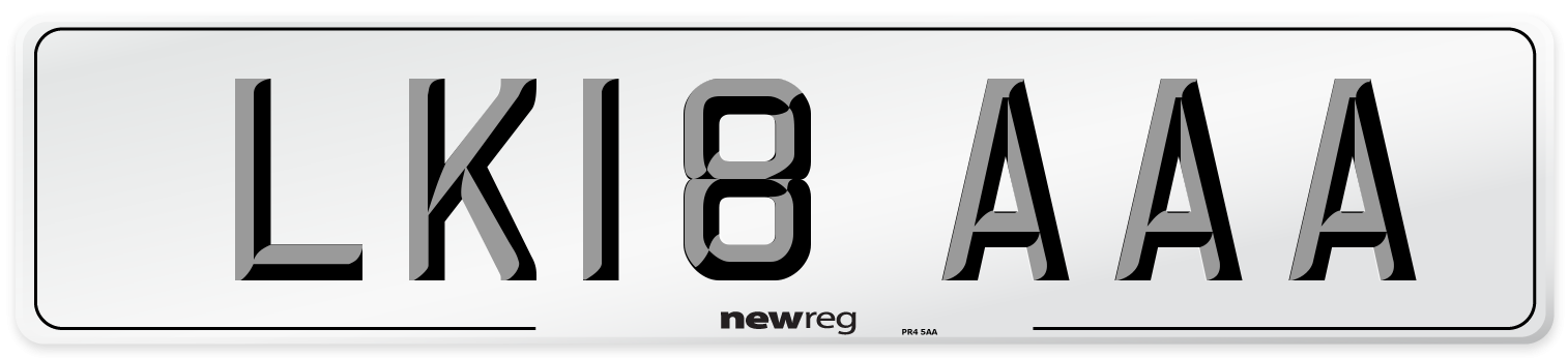 LK18 AAA Number Plate from New Reg